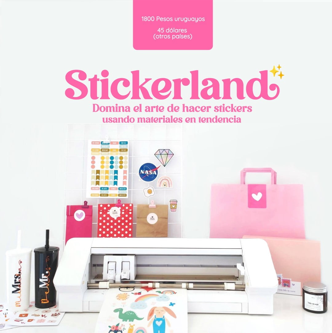 Stickerland. Domina el arte de hacer stickers en tu plóter Silhouette con materiales en tendencia.